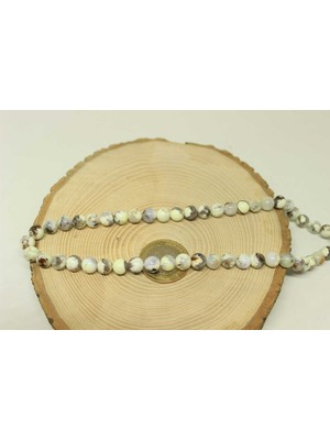 Yaşam Tohumu Beyaz Turkuaz Taşı Royal Quality 8mm/4 Adet