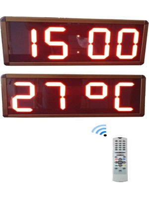 Sanec Bold Font Displayli Dijital Saat, Kasa: 16X50CM- Kırmızı