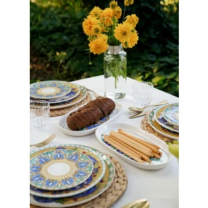 The Mia Limoncello Basic Oval Servis Gri - 29CM 2 Li Set