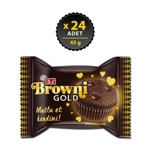 Browni Gold Çikolata Soslu Çikolatalı Kek 45 G x 24 Adet