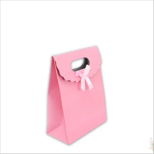 Süsle Bebek ve Parti El Geçmeli Karton Çanta 16 x 12 x 6 Cm, Pembe - 1 Adet