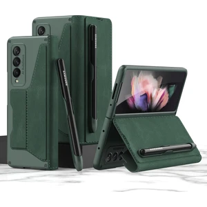 Samsung Galaxy Z Fold 2 Zırh Pu Deri Tam Koruma Cep Telefonu Kılıfı (Yurt Dışından)