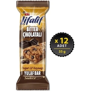 Lifalif Bitter Çikolatalı Yulaf Bar 35 G x 12 Adet