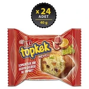 Topkek Meyveli 40 G x 24 Adet