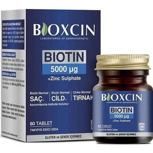 Biotin Tablet 5000MCG Takviye Edici Gıda 60 Tablet