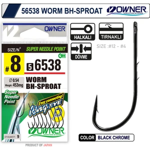 56538 Worm Bh-Sproat Black Chrome Iğne 6