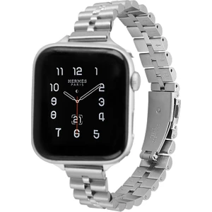 Zsunsky Shop Apple Watch 7 45MM / 6 & Se & 5 & 4 44MM / 3 & 2 ve 1 42MM Için Kayış Gümüş Rengi