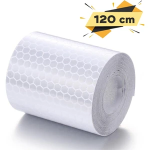 Reflektif Fosforlu Şerit Bant 10CMX120CM Beyaz Petekli Reflektör