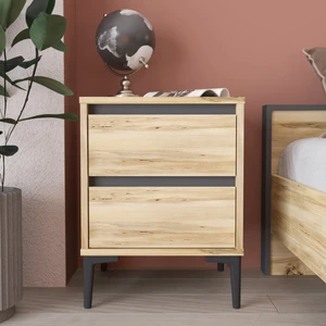 Robin Home Artemis Komodin 2 Çekmeceli Keçe-Antrasit Gri