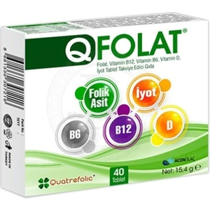 Q Folat Vitamin B12 B6 D Iyot 40 Tablet