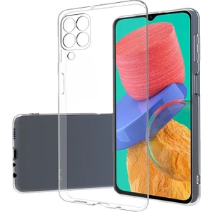 Case World Samsung Galaxy M33 ile Uyumlu Kapak Kamera Korumalı Şeffaf Silikon ile Uyumlu Kılıf