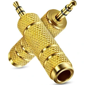 BK Teknoloji Gold Plated 3.5 mm Erkek - 6.35 mm Dişi Dönüştürücü Jack Adaptör