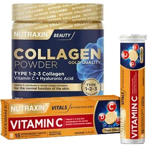 Collagen Powder & Vitamin C D Zinc Efervesan Tablet