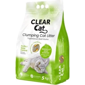 Clear Cat Marsilya Sabunlu Bentonit Kedi Kumu 5 kg