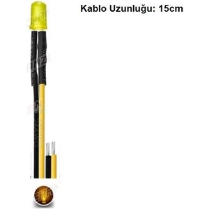 12V LED Kablolu 5 Adet 5mm Sarı  Difused - 15 cm
