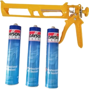 Siyah Mastik 3 Adet + Silikon Tabanca