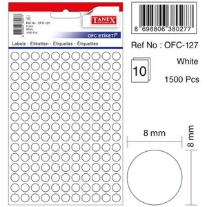 OFC-127 Beyaz Ofis Etiketi 0.8 mm 10 SYF-1500 Adt