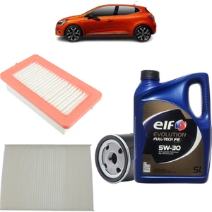Renault Clio 5 3Plus Filtre Bakım Seti 1.0 sCe Evolution Yağlı 2019 Sonrası KİT1128C