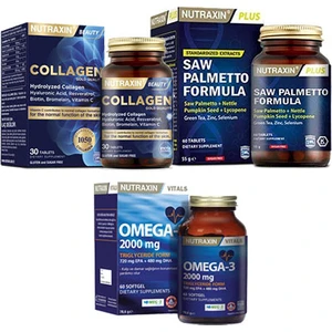 Collagen 30 Tablet & Omega-3 2000 Mg & Saw Palmetto