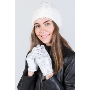 Tam Parmak Gümüş Baskılı Akrilik Eldiven - PS713