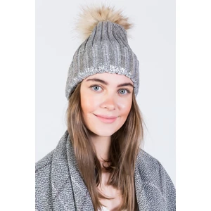 Varak Baskılı Ponponlu Akrilik Bere - PS689