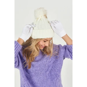 Simli Ponponlu Akrilik Bere - PS481