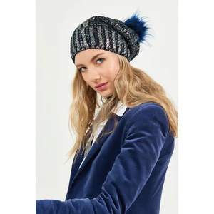 Simli Ponponlu Akrilik Bere - PS457