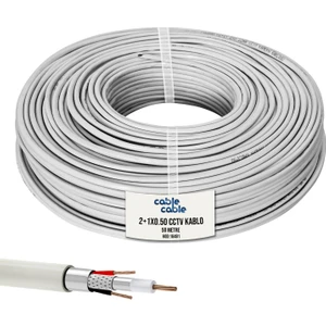 Cable Cable Kamera Kablosu 2+1 Cctv 0.50 50MT