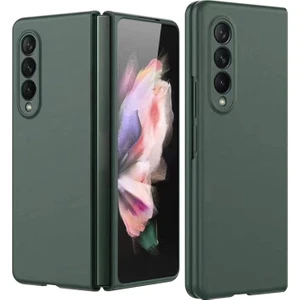 Galaxy Z Fold4 Deri Telefon Kılıfı - Yeşil (Yurt Dışından)