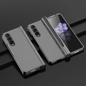 Galaxy Z Fold4 5g Deri Telefon Kılıfı - Şeffaf (Yurt Dışından)