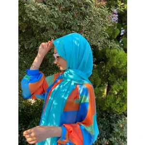 Ipekyolu Eşarp Siyane Scarf Kendinden Kırışık Kumaş Tek Renk Jazz Şal