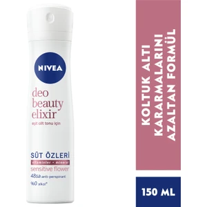 Kadın Deodorant Beauty Elixir Sensitive Flower 150 ml Alkol İçermeyen Hassas Ciltler için Özel Formül