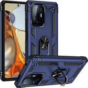 Kny Xiaomi Mi 11T Pro Kılıf Çift Katmanlı Yüzüklü Manyetik Vega Kapak