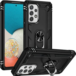 Kny Samsung Galaxy A53 Kılıf Çift Katmanlı Yüzüklü Manyetik Vega Kapak