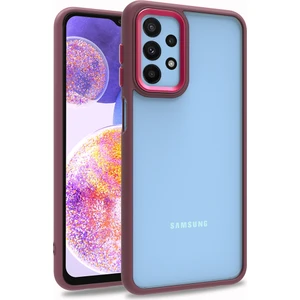 Kny Samsung Galaxy A23 Kılıf Silikon Kenarlı Arkası Şeffaf Flora Kapak