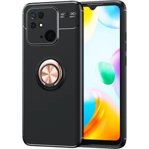 Kny Xiaomi Redmi 10C Kılıf Yüzüklü Manyetik Ravel Silikon