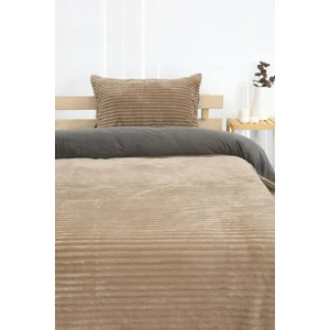 Merinos Eternity Fitilli Peluş Tek Kişilik Nevresim Takımı - Bej