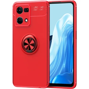 Kny Oppo Reno 7 Kılıf Yüzüklü Manyetik Ravel Silikon