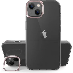 Kny Apple Iphone 13 Kılıf Renkli Kamera Standlı Şeffaf Skuba Kapak