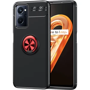 Kny Oppo A96 Kılıf Yüzüklü Manyetik Ravel Silikon