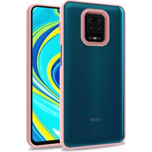 Kny Xiaomi Redmi Note 9 Pro Kılıf Silikon Kenarlı Arkası Şeffaf Renkli Flora Kapak