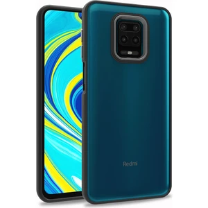 Kny Xiaomi Redmi Note 9 Pro Kılıf Silikon Kenarlı Arkası Şeffaf Renkli Flora Kapak