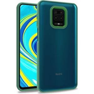 Kny Xiaomi Redmi Note 9 Pro Kılıf Silikon Kenarlı Arkası Şeffaf Renkli Flora Kapak
