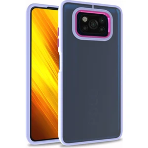 Kny Xiaomi Poco X3 Nfc Kılıf Silikon Kenarlı Renkli Flora Kapak