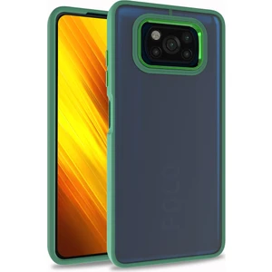 Kny Xiaomi Poco X3 Nfc Kılıf Silikon Kenarlı Renkli Flora Kapak