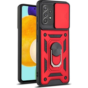 Kny Samsung Galaxy A72 Kılıf Ultra Korumalı Yüzüklü Manyetik Sürgülü Vega Kapak