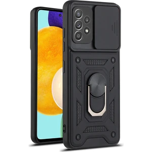 Kny Samsung Galaxy A52 Kılıf Ultra Korumalı Yüzüklü Manyetik Sürgülü Vega Kapak
