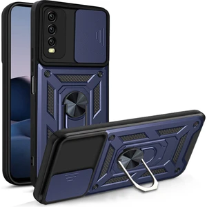 Kny Vivo Y20 Kılıf Ultra Korumalı Yüzüklü Manyetik Sürgülü Vega Kapak