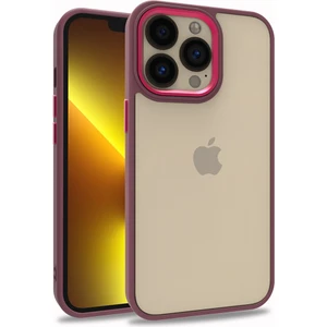Kny Apple Iphone 13 Pro Kılıf Silikon Kenarlı Arkası Şeffa Renkli Flora Sert Kapak