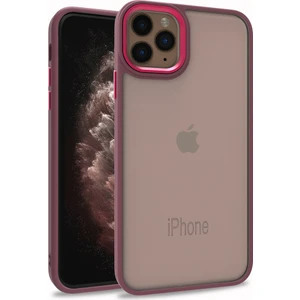 Kny Apple Iphone 11 Pro Max Kılıf Silikon Kenarlı Arkası Şeffa Renkli Flora Sert Kapak